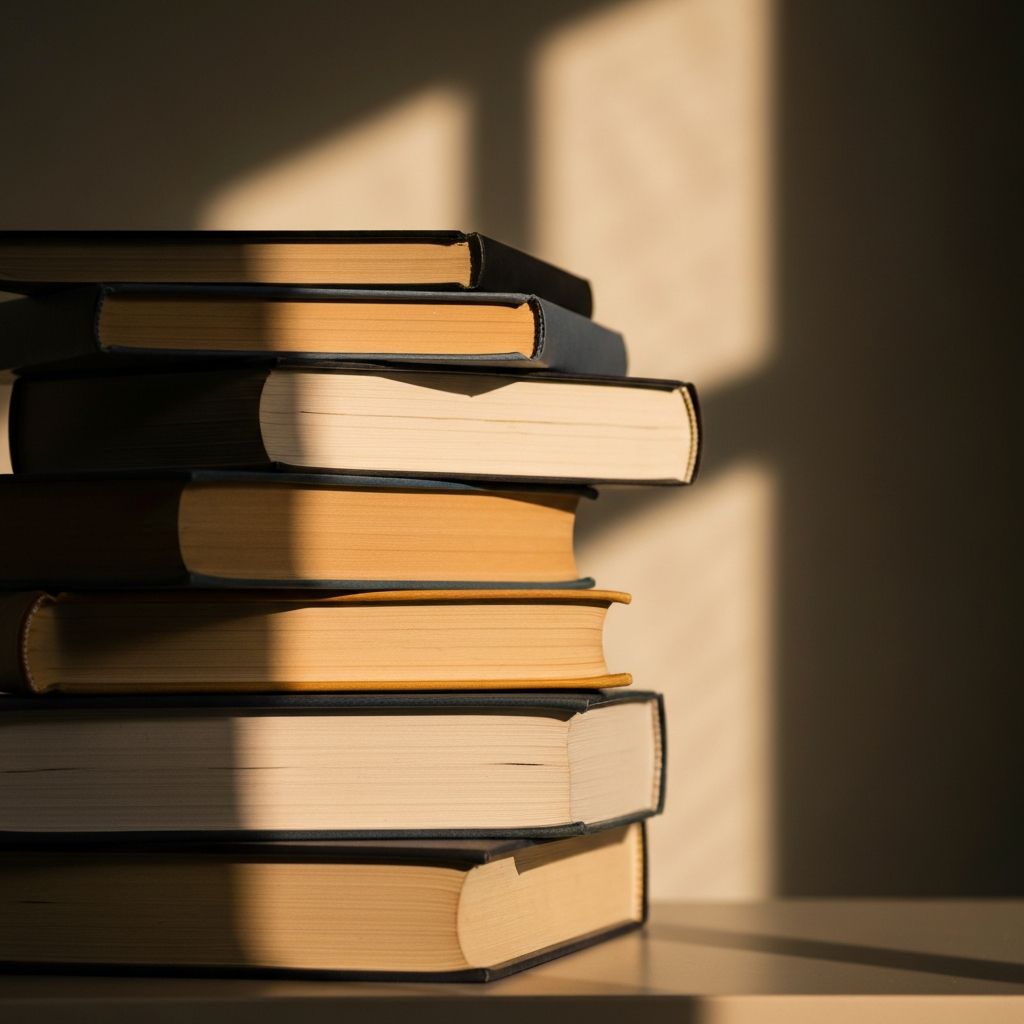 Akademické knihy s teplým svetlom reprezentujúce vedomosti a výskum