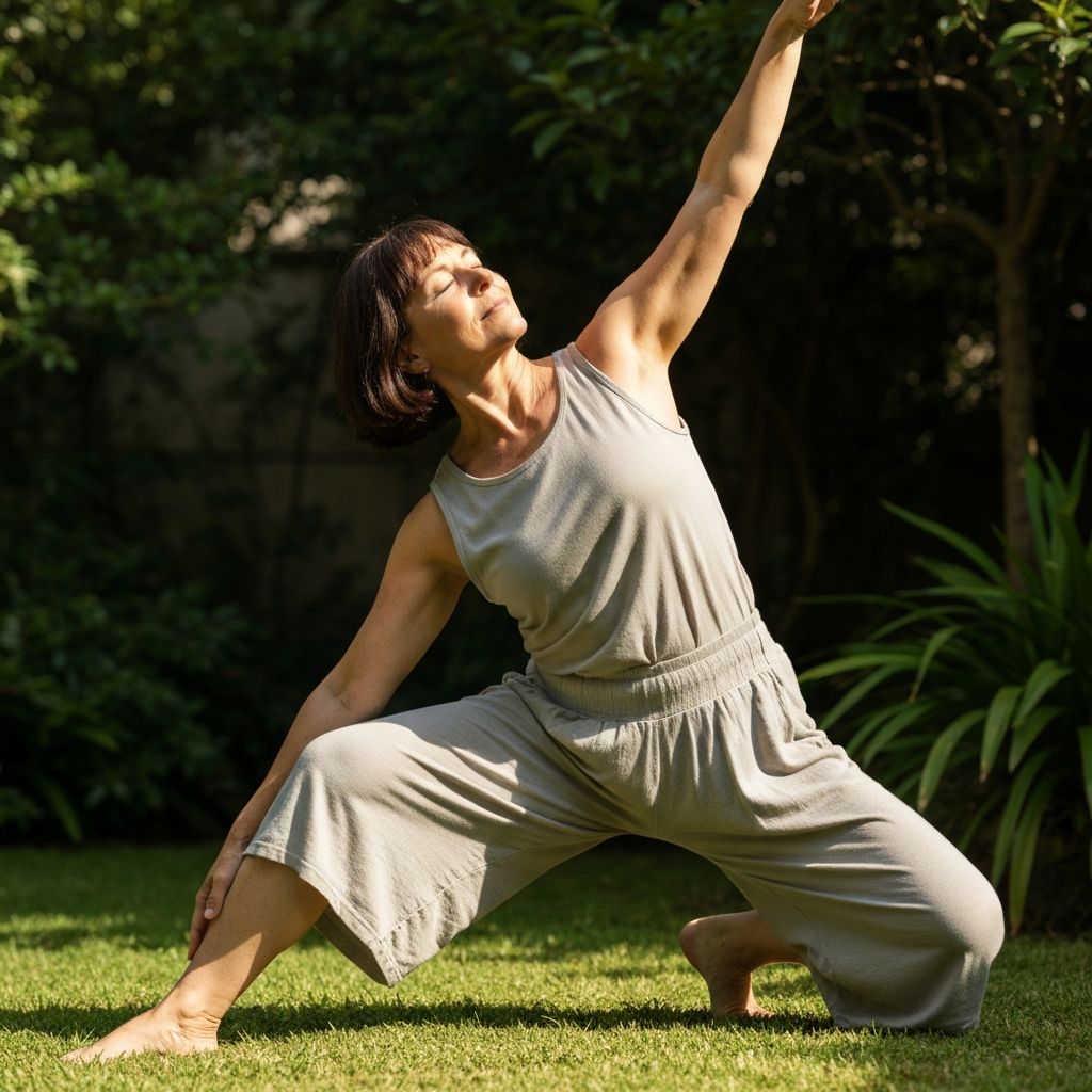Osoba cvičiaca yoga v pokojnom prostredí so slnečným svetlom